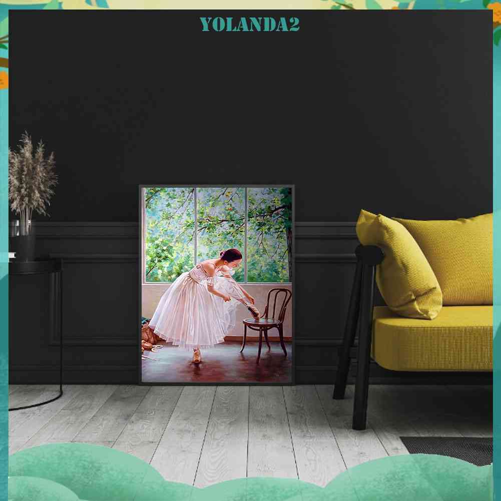 Tranh Đính Đá Kim Cương Toàn Bộ 5D DIY Hình Vũ Công Ba Lê