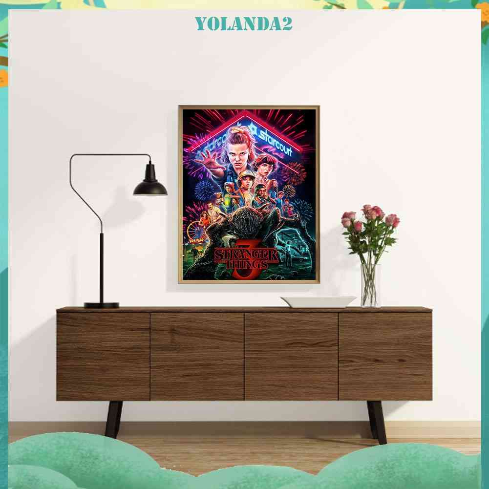 Tranh Đính Đá Kim Cương Toàn Bộ Tròn In Hình Phim Stranger Things