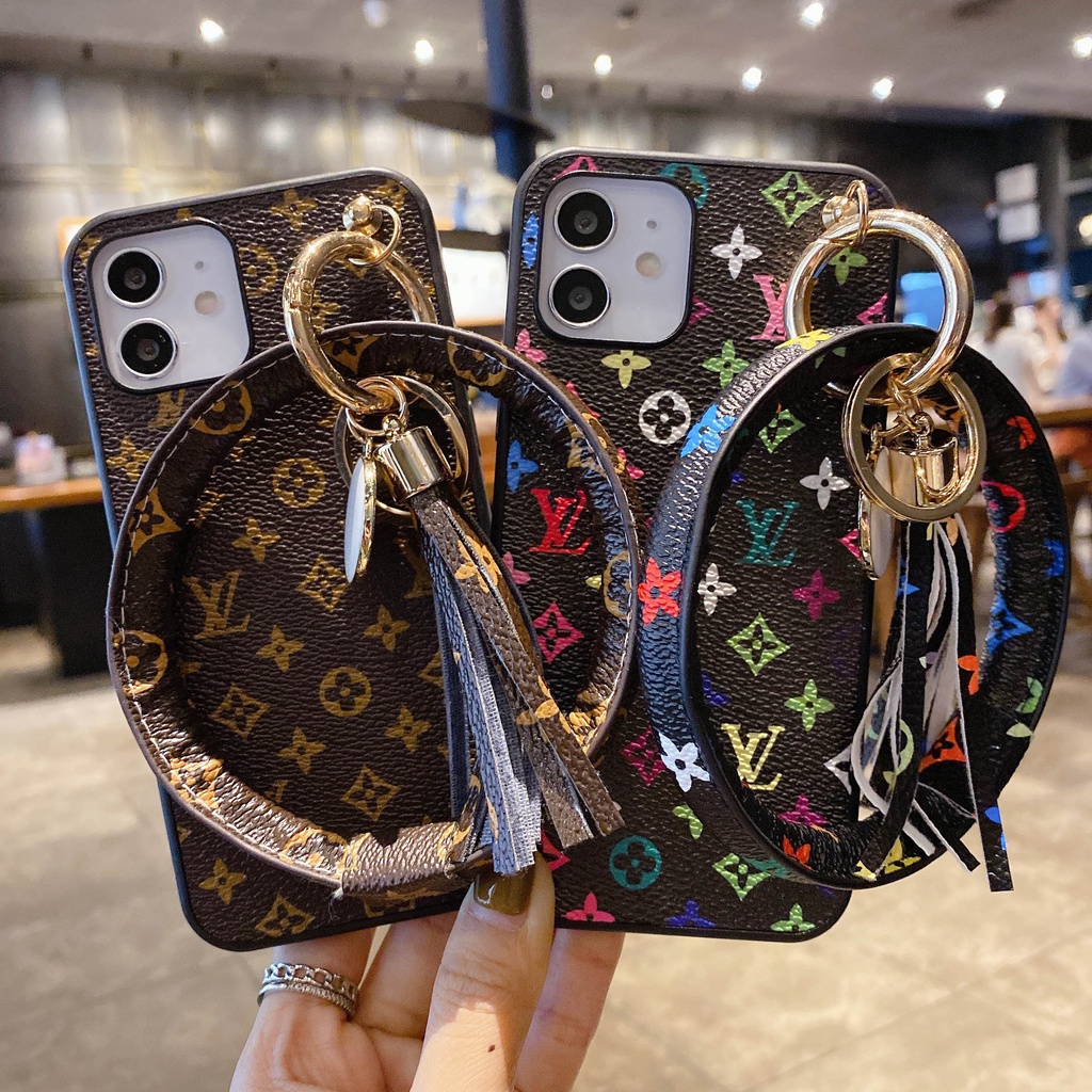 Ốp Điện Thoại Da Có Dây Đeo Sang Trọng Hợp Thời Trang Cho iPhone 14Pro Max 13promax 12 11