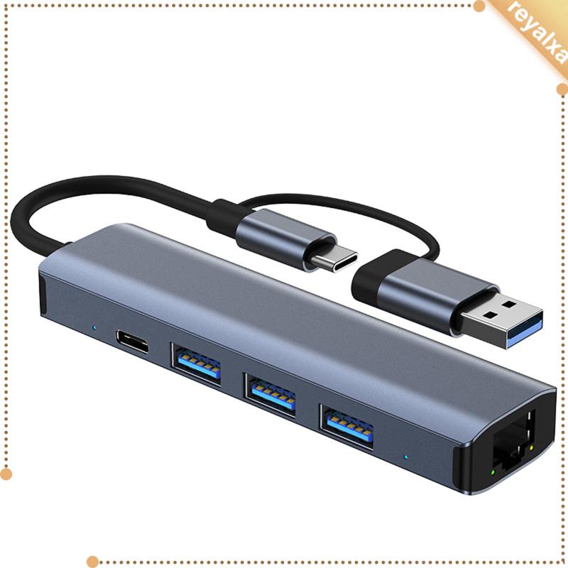 Bộ Chuyển Đổi USB 3.0 Type C Sang Ethernet 3 Cổng USB 3.0 Bằng Hợp Kim Nhôm Chuyên Dụng Cho Máy Tính Để Bàn