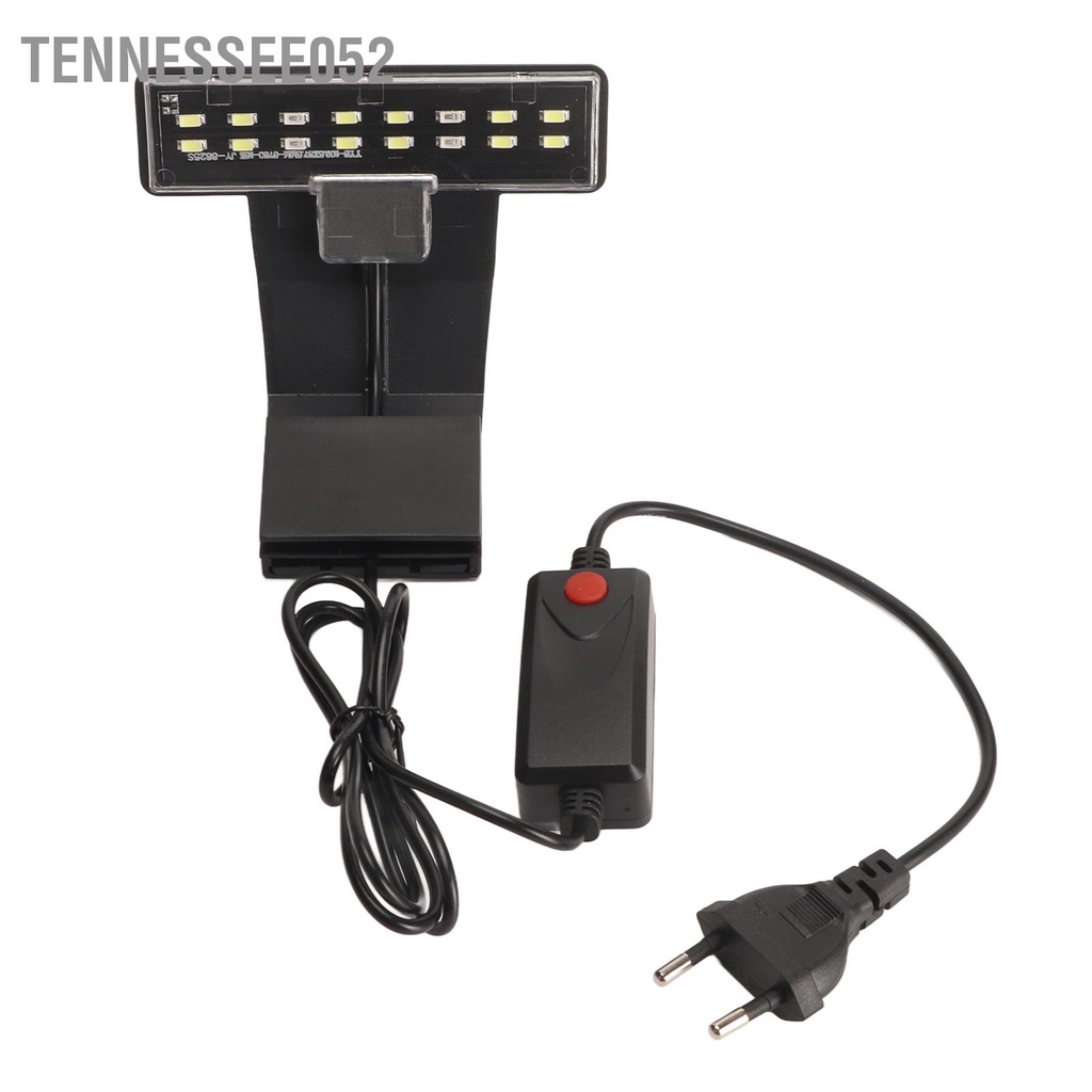 Tennessee052 Cá Kẹp Đèn Chuyên Nghiệp Độ Sáng Cao Mini Siêu Mỏng LED Bể Phích Cắm Châu Âu 220V Vỏ Đen
