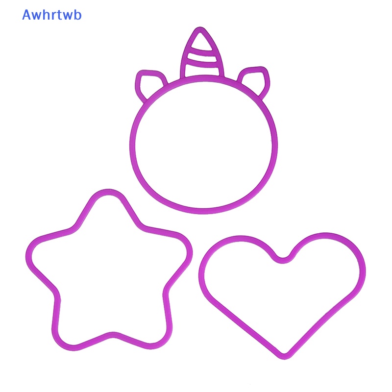 Set 3 Vòng Tay Silicon Màu Kẹo Họa Tiết Trái Tim Ngôi Sao Trang Trí Tiệc Cho Bé Mới