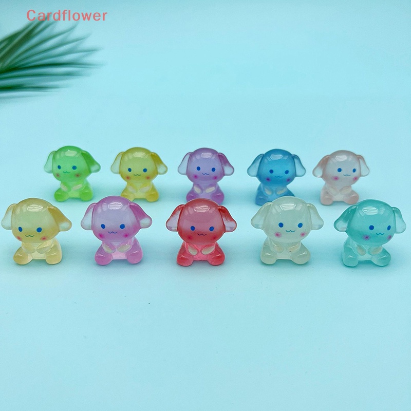 &lt; Cardflower &gt; Bộ 2 Tượng Trang Trí Hoạt Hình Mini Bằng Nhựa Phát Quang Trong Bóng Tối Mới