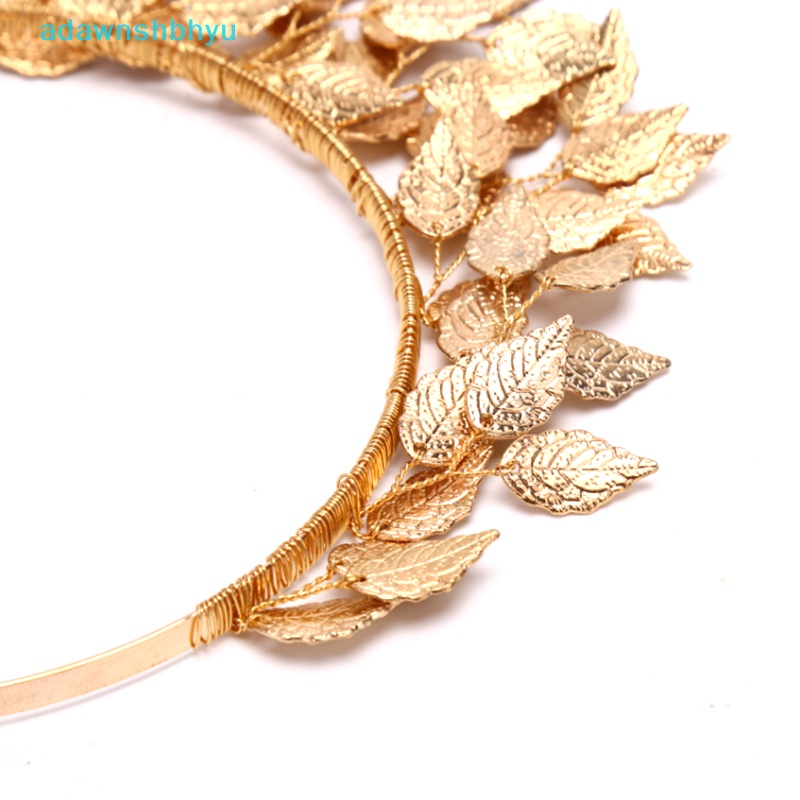 Vương Miện Cài Tóc Hình Lá Bằng Kim Loại Màu Vàng / Bạc Cho Cô Dâu