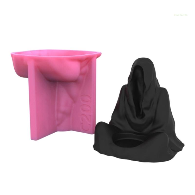Khuôn Silicone Làm Đế Nến Hình Phù Thủy Trang Trí Halloween