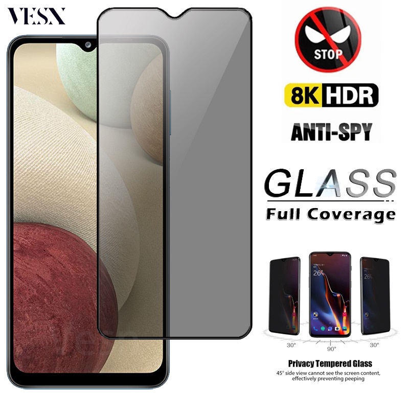 Kính cường lực full màn chống nhìn trộm chống vân tay cho Samsung ss Galaxy A10 A10s A20 A20s A30 A30s A50 A50s A70 A70s M11 M12 M51 M32 M52 M23 M53 5G 4G 2023