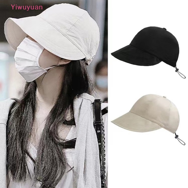 < Yiwuyuan > Mũ Ngư Dân Vành Rộng Chống Nắng Mùa Hè Nhanh Khô Có Dây Rút Điều Chỉnh Được Nhỏ Gọn Mới