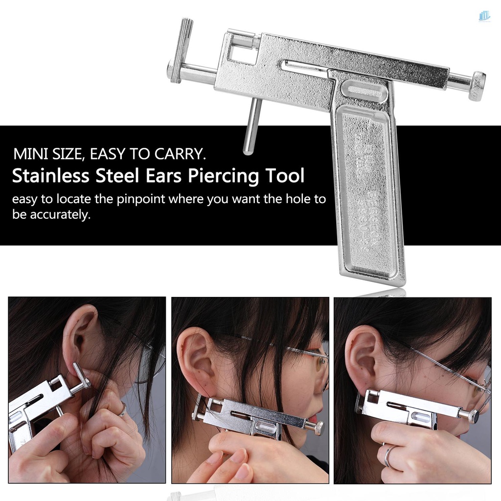 Bộ Dụng Cụ Xỏ Khuyên Tai Bằng Thép Không Gỉ Chuyên Nghiệp