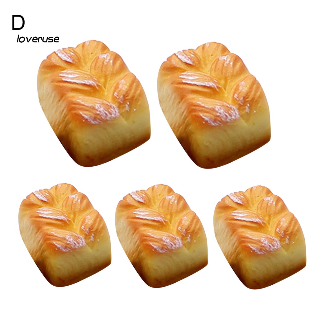5 Mô Hình Bánh Mì Bằng Nhựa Resin Trang Trí Nhà Búp Bê / Tiểu Cảnh