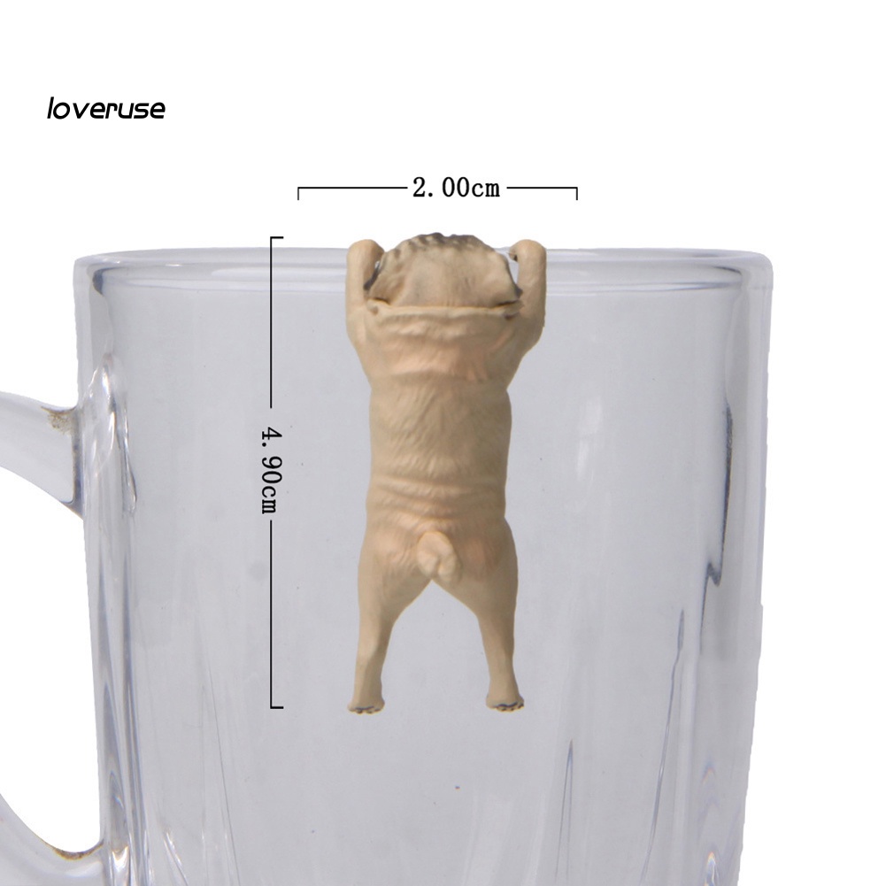 Mô Hình Chú Chó Pug Mini Có Móc Treo Trang Trí Sân Vườn