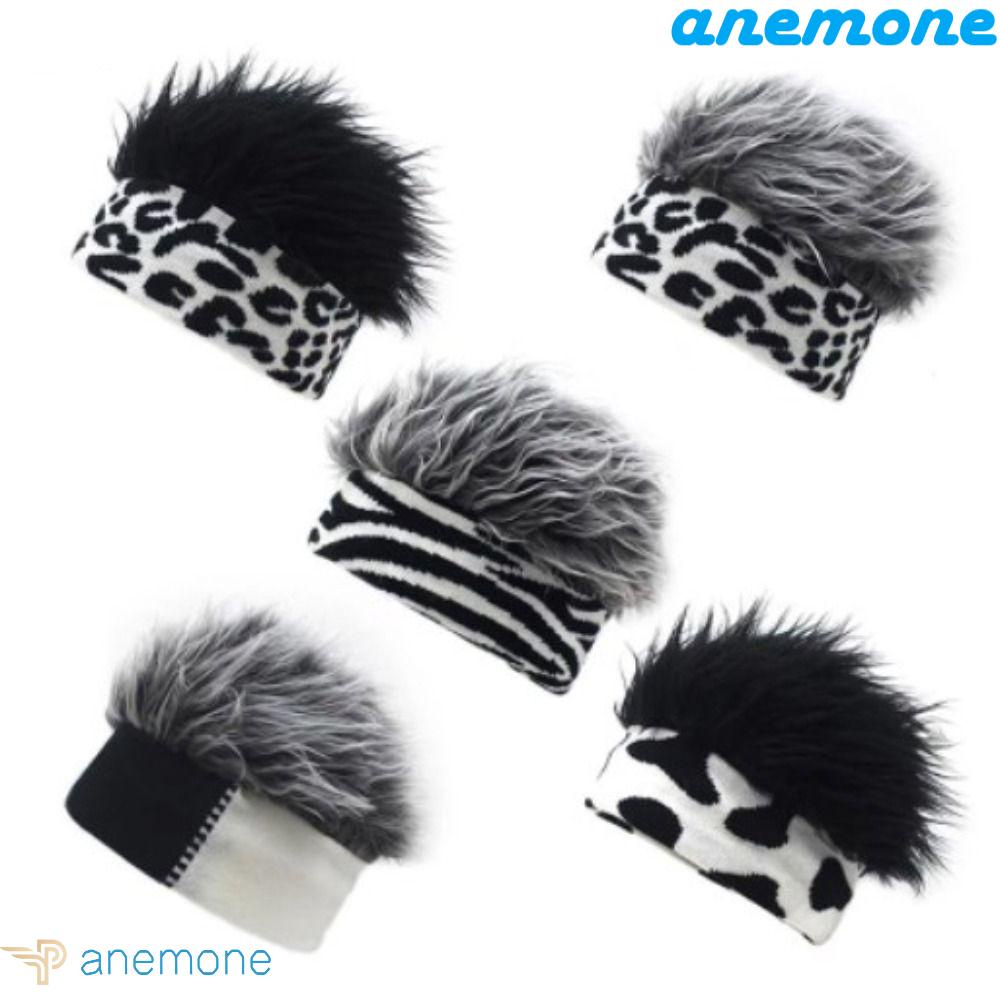 Mũ Beanie Giả Tóc Bằng Sợi Tổng Hợp Thoáng Khí Phong Cách Punk Rock Đường Phố