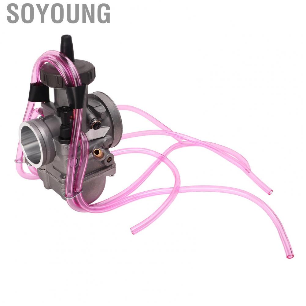 Soyoung Motorcycle Carburetor  PWK 38mm Carb Anodized High Performance Improved Air Flow for TRX250R CR250 ATC250R