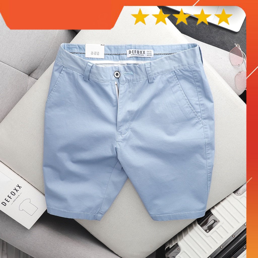 HÀNG VNXK - Quần short xanh ya Defoxx - chất quần kaki co giãn tốt cùng bảng màu cho bạn nam diện quanh năm - QSDF1 -
