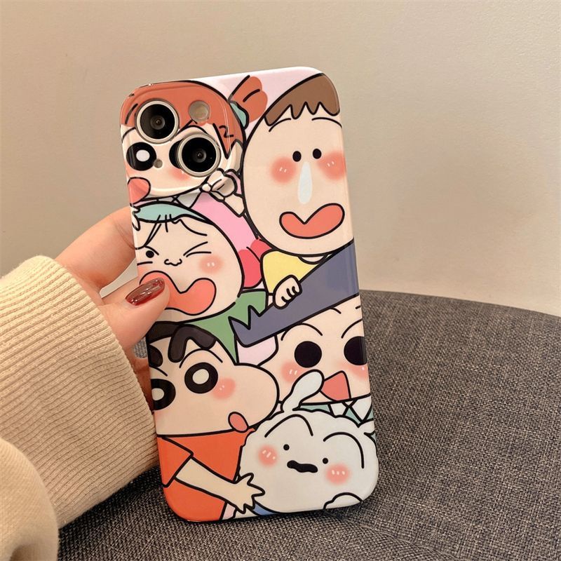 Ốp Điện Thoại Cứng Họa Tiết Hoạt Hình Shin-Chan Dễ Thương Chống Sốc Cho Apple iPhone1312 14Pro Max 11 7BFL