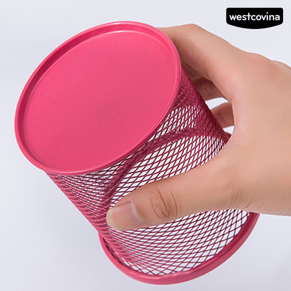 [COD]♪Giá Đỡ Bút Bằng Kim Loại Dạng Lưới Để Bàn Văn Phòng Tiện Lợi