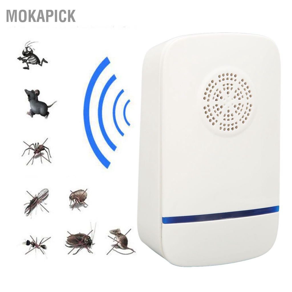 Mokapick Máy Đuổi Côn Trùng Bảo Hiểm Hiệu Quả Hoạt Động Êm ABS Trắng Điện Tử Trong Nhà Cho Khách Sạn 90V Đến 250V