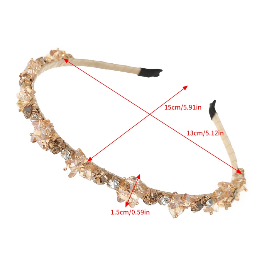 Băng Đô Cài Tóc Hợp Kim Đính Đá Pha Lê Phong Cách Hàn Quốc