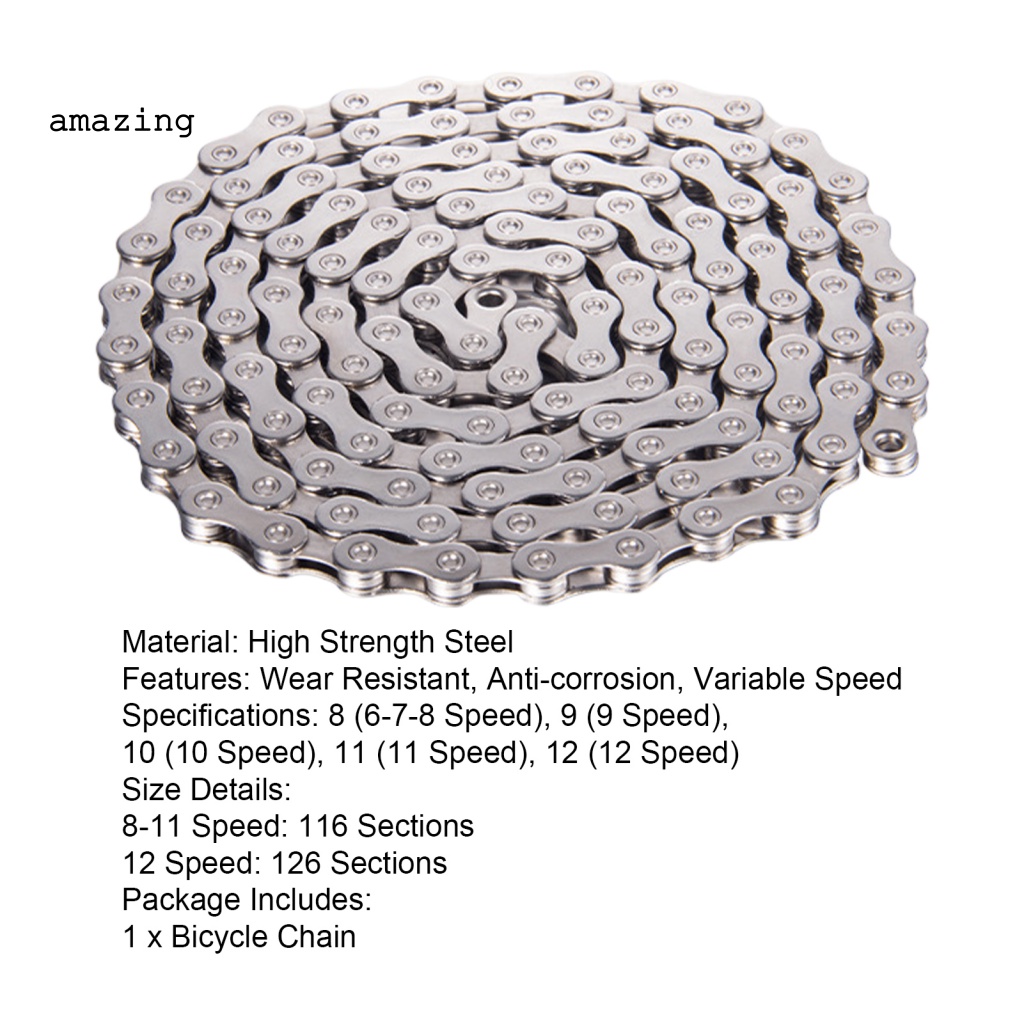 Dây Xích Xe Đạp 8-12 Tốc Độ Chống Mài Mòn Chất Lượng Cao