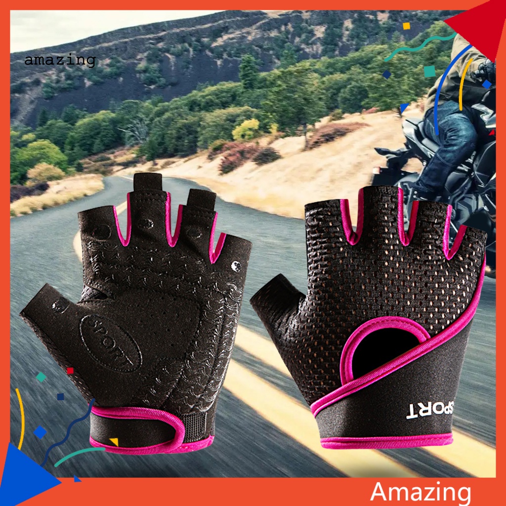 1 Đôi Găng Tay Chạy Xe Đạp Lưới Chống Trượt