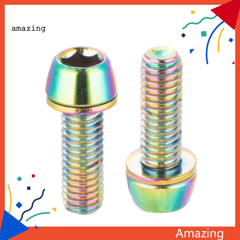 Set 2 Ốc Vít Cố Định Phanh Xe Đạp Bằng Hợp Kim CNC