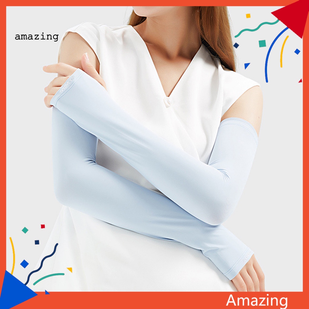 1 Cặp Ống Tay Áo Chống Tia UV Độ Co Giãn Cao Phù Hợp Cho Mùa Hè