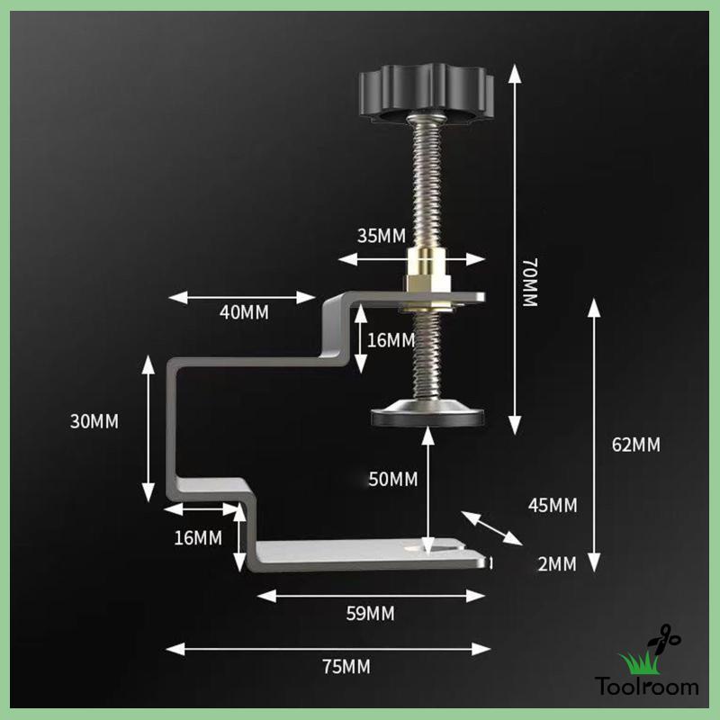 Set 2 Kẹp Cố Định Bằng Thép Không Gỉ Điều Chỉnh Được Dành Cho Chế Biến Gỗ