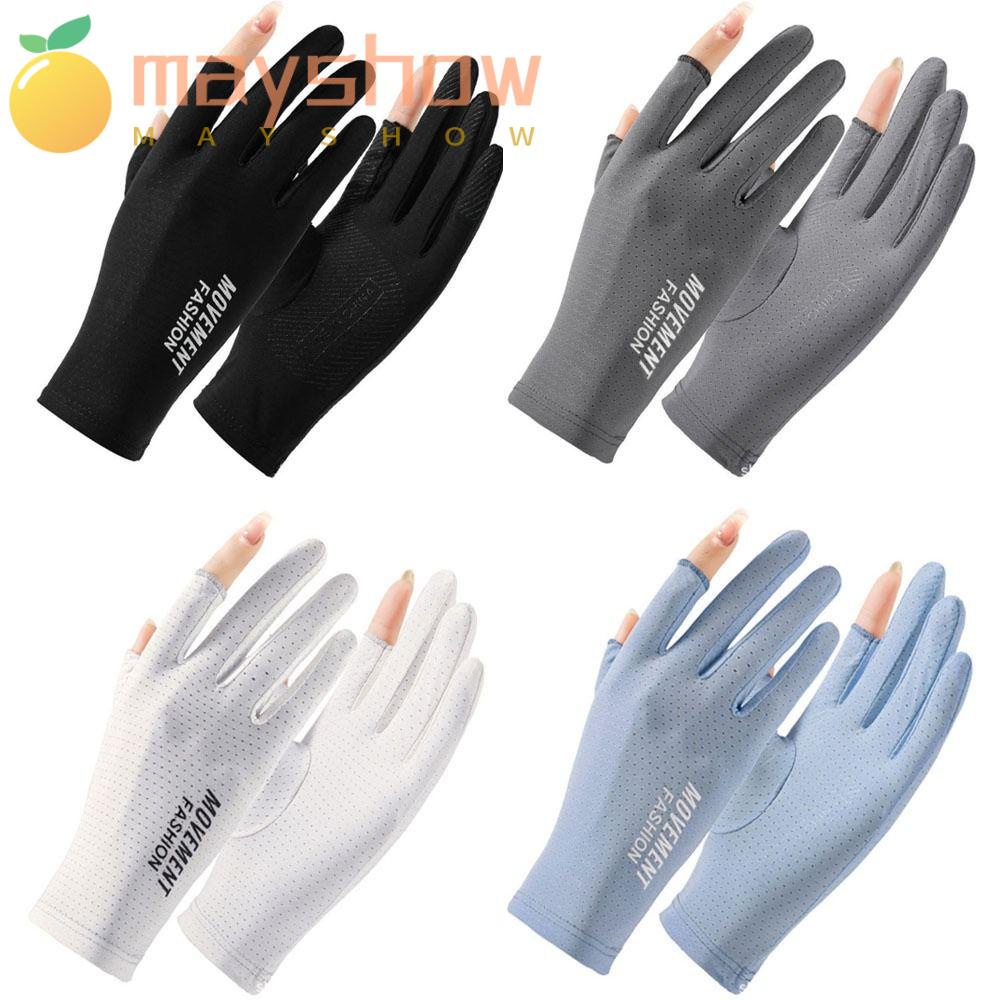 1 Đôi Găng Tay Chống Nắng Mỏng Có Thể Chạm Màn Hình Cảm Ứng Thời Trang Dùng Khi Đạp Xe