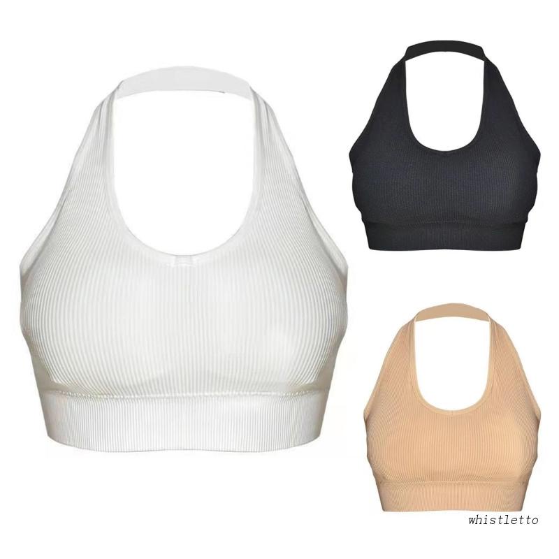 Áo Ngực Thể Thao Cổ Chữ V Có Mút Đệm Màu Sắc Đơn Giản Dành Cho Nữ