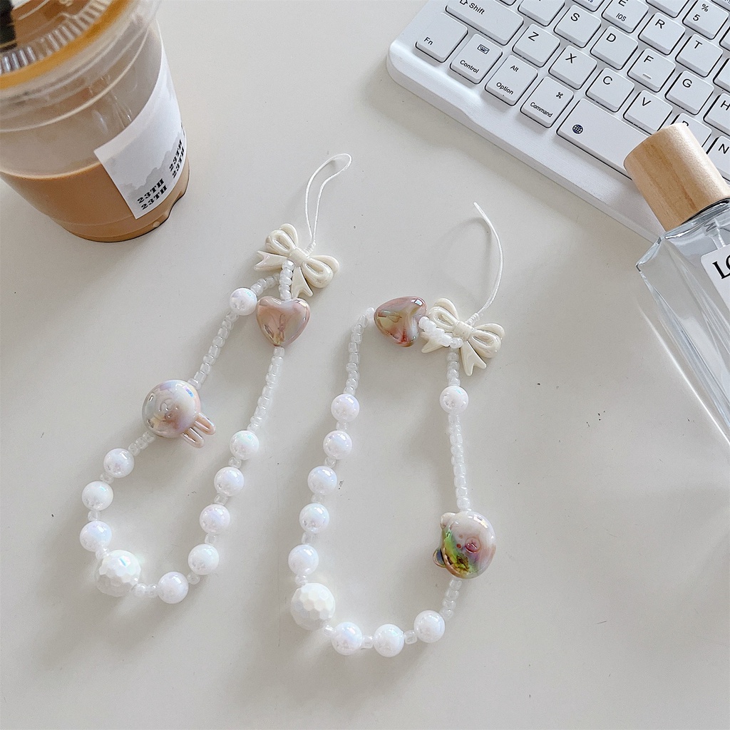 Dây Đeo Túi Xách / Điện Thoại Bằng acrylic Hình Gấu / Thỏ Hoạt Hình Dễ Thương Cho iphone / airpods