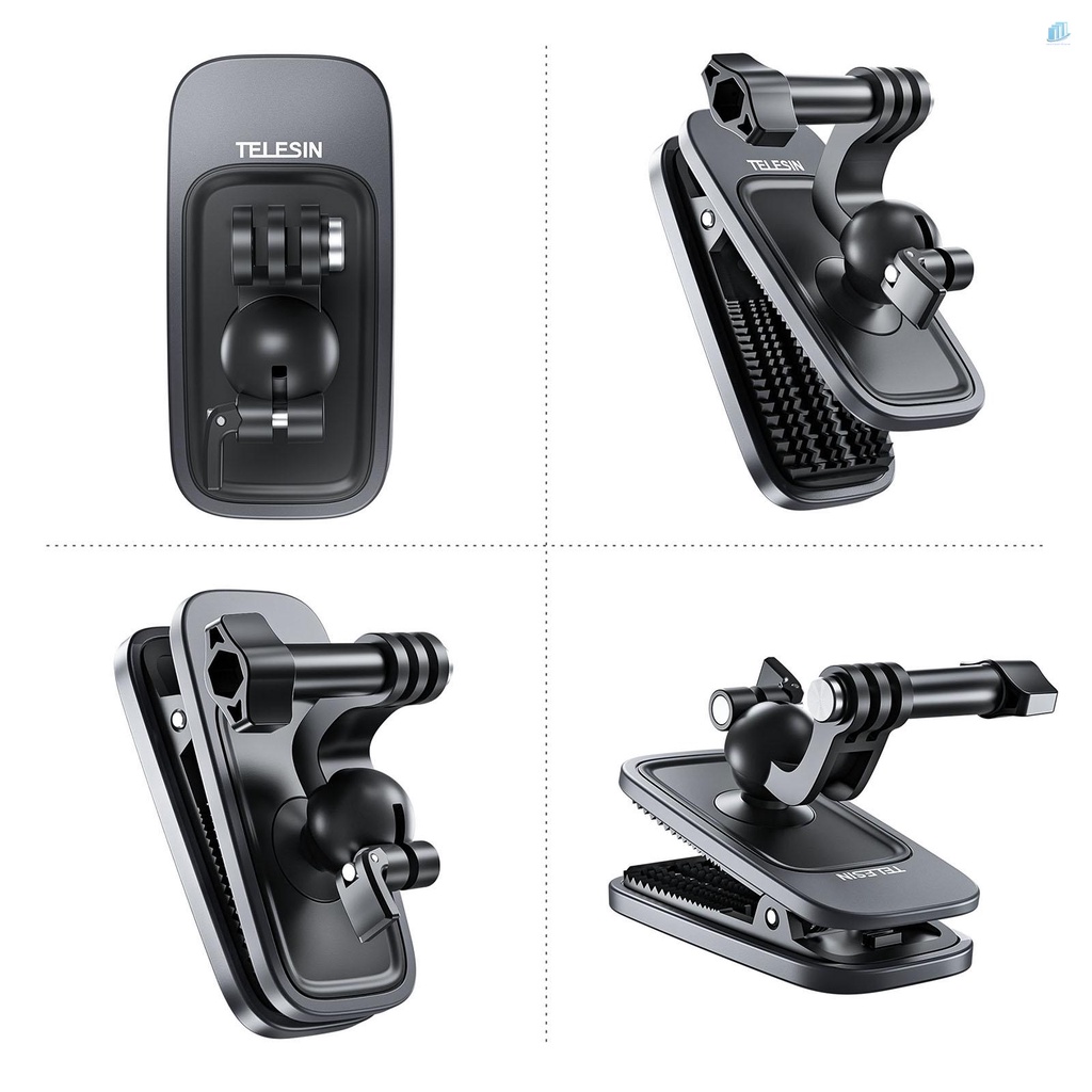TELESIN Kẹp Gắn Ba Lô Cam 3600 / 360Mm Đa Ứng Dụng°Kẹp Gắn Dây Đeo Có Thể Điều Chỉnh Nhanh 11 / 10 / 9 / 8