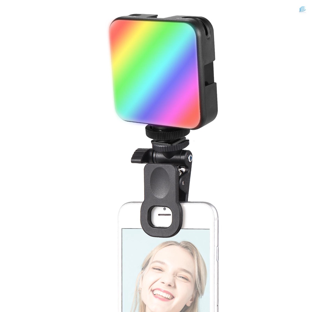 Đèn Kẹp Mini Andoer W64RGB 2500K-9000K 20 Hiệu Ứng Ánh Sáng Dành Cho Điện Thoại / Máy Tính Bảng