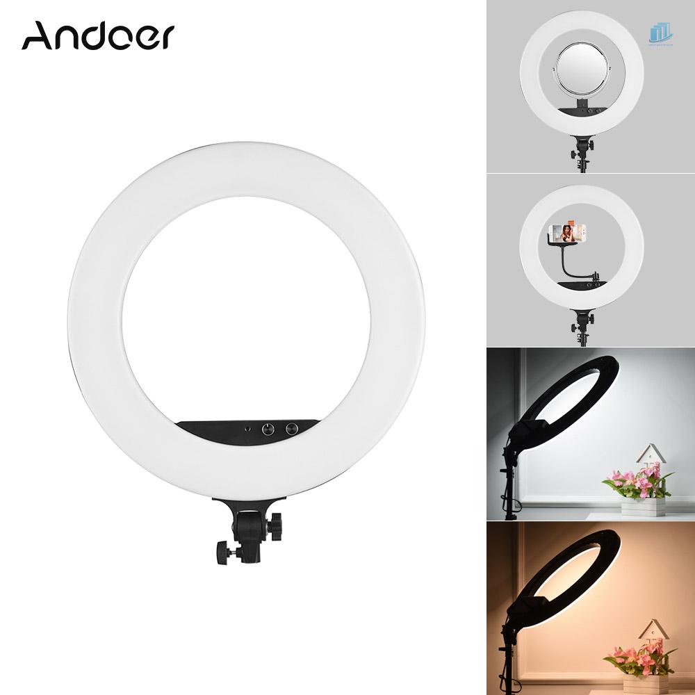 ANDOER Vòng Đèn LED Trợ Sáng Chụp Ảnh 18inch 80W 3200K-5800K Bi Có Thể Điều Chỉnh Độ Sáng Tiện Dụng