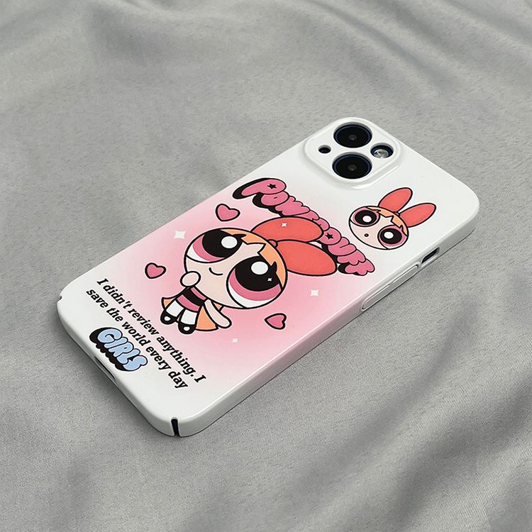 Ốp Điện Thoại Cứng Họa Tiết Hoạt Hình Powerpuff Girls Dễ Thương Cho Iphone13 xr 11xs 14piPhone12 Apple 7 / / 8