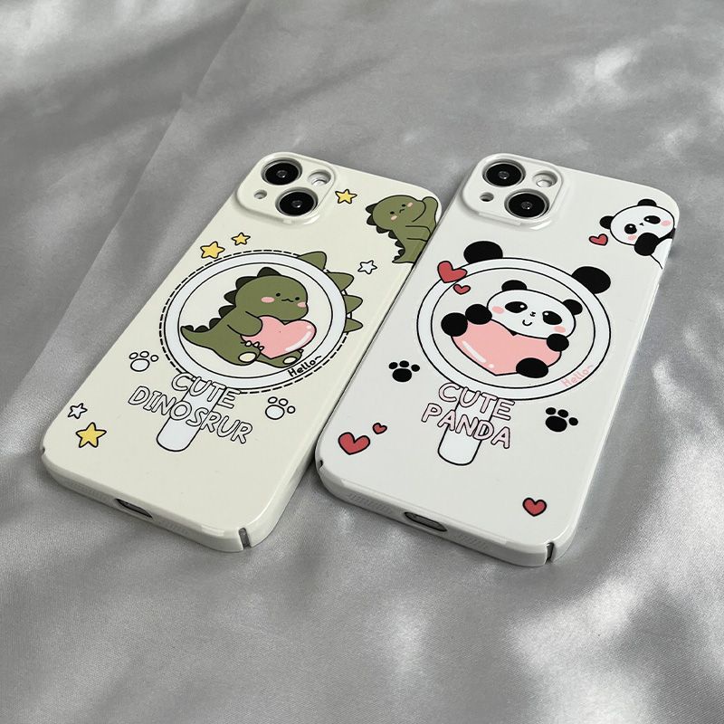 Ốp Điện Thoại Cứng In Hình Gấu Trúc / Trái Tim Cho Iphone 14 YO5A 711 xr12 / 8promax / xsiphone14 YO5A