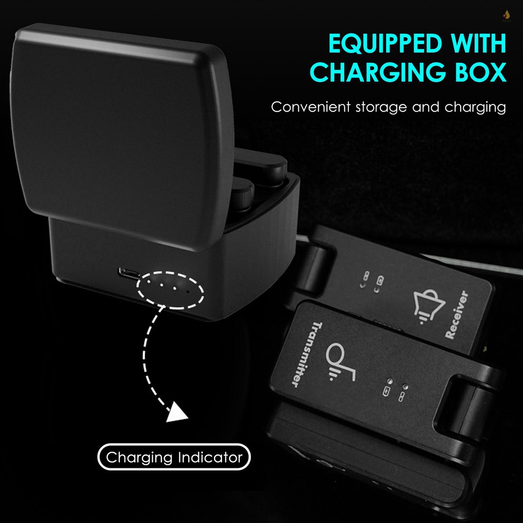 Thiết Bị Truyền Nhận Tín Hiệu Không Dây M-VAVE WP-8 Kèm Hộp Sạc 3.5mm &amp; Giắc Cắm 6.35mm Cho Đàn Guitar Bass