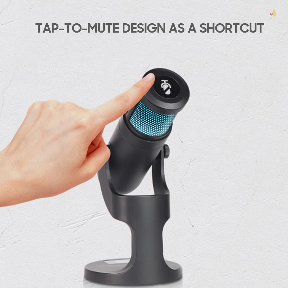 Micro USB RGB Để Bàn Kèm Giá Đỡ Cho Máy Tính PC / Phích Cắm &amp; Điều Khiển Âm Lượng Có Đèn Nhiều Màu