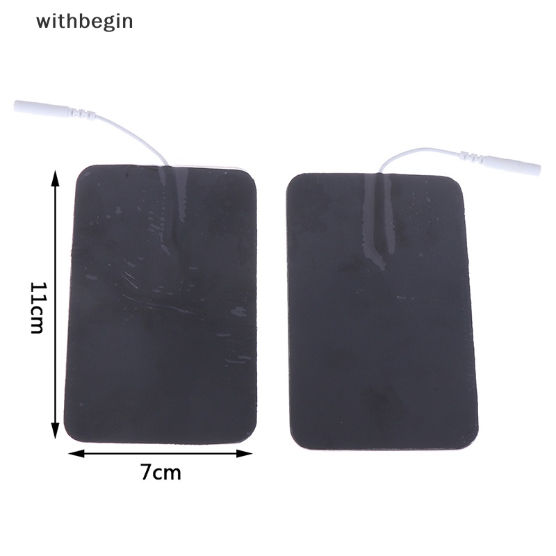 1 Cặp Miếng Dán Điện Cực 7 * 11 Có Thể Tái Sử Dụng Cho Máy Mát Xa Cơ Thể
