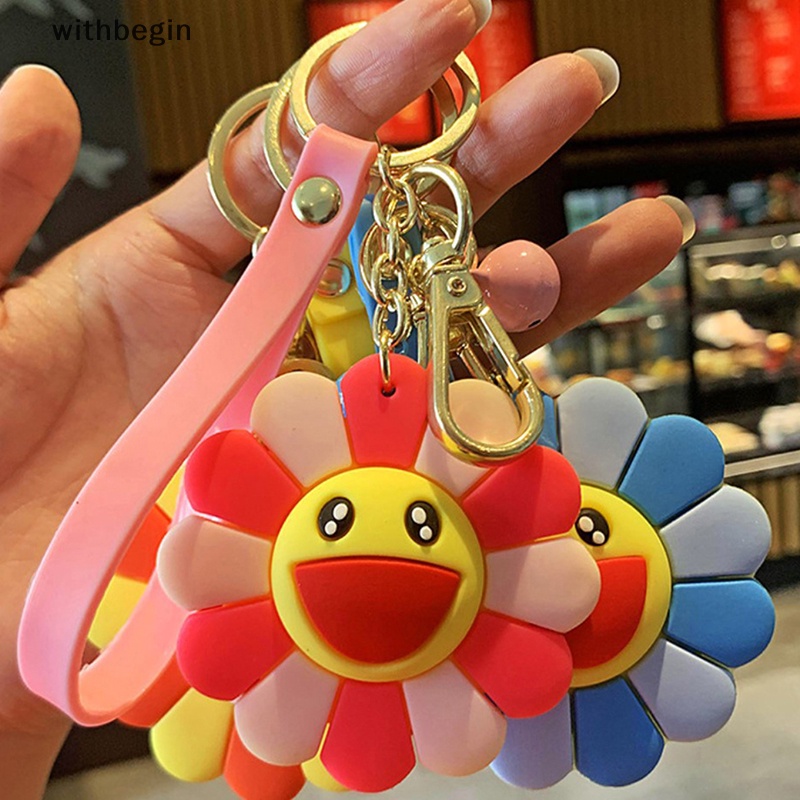 Móc Khóa Cao Su Họa Tiết Hoa Hướng Dương Dễ Thương 2023