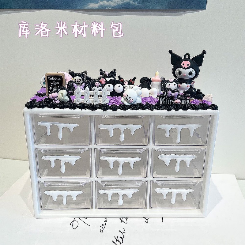 Hộp Đựng Đồ Dùng Để Bàn DIY Hình Kuromi Dễ Thương Sáng Tạo