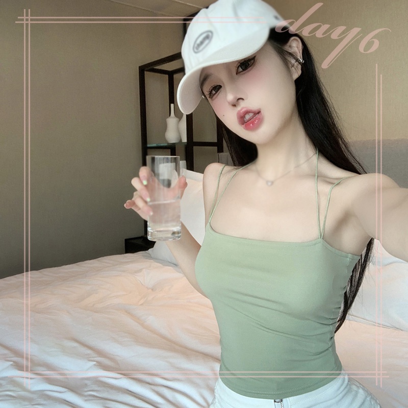 Áo Croptop Sát Nách Màu Sắc Đơn Giản Cho Nữ