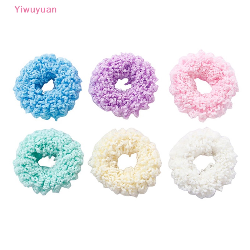 1 Dây Cột Tóc Đuôi Ngựa Bằng Vải Nhung Màu Trơn Phát Sáng Trong Bóng Tối Mới
