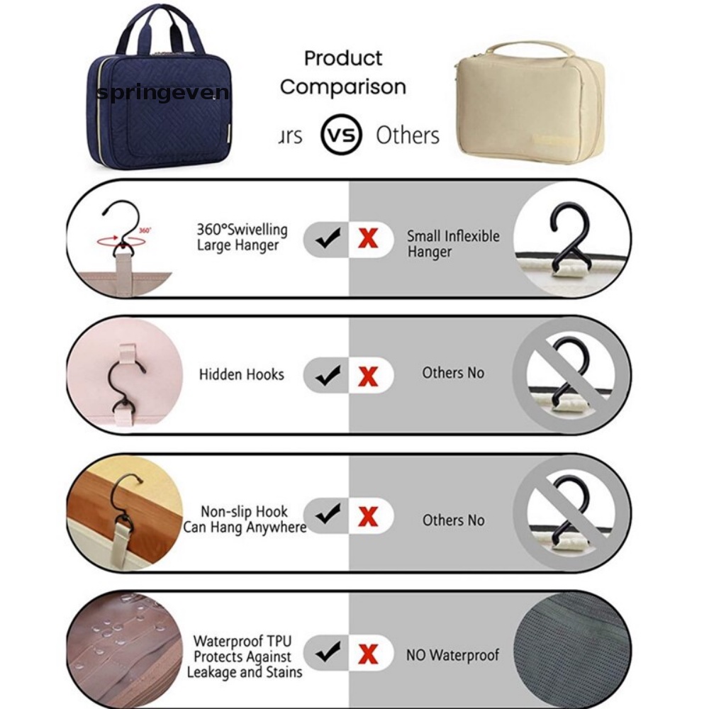 Túi Đựng Mỹ Phẩm Cỡ Lớn Chống Thấm Nước Tiện Dụng Khi Đi Du Lịch