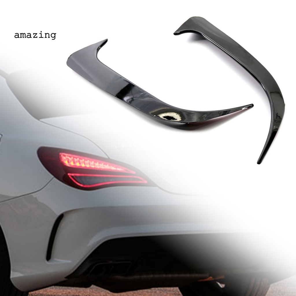 Bộ 2 Khung Viền Lỗ Thông Khí Bằng ABS Màu Đen Chống Mòn Trang Trí Cho Mercedes-Benz CLA200 / 220 / CLA250 2014-2018