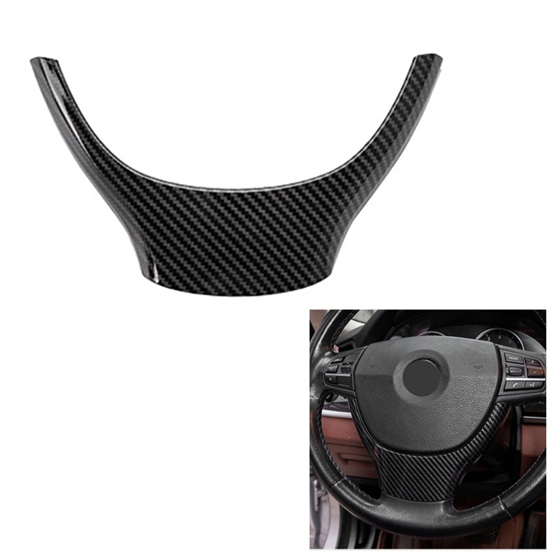 Khung Dán Trang Trí Vô Lăng Xe Hơi Bằng Sợi Carbon Cho BMW 5 7 Series F10 F11 F01 F02 A