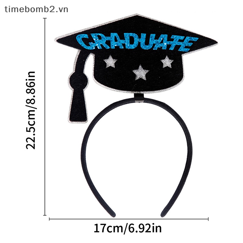 {Timebomb} Băng Đô Đội Đầu Tốt Nghiệp Với Mũ Tốt Nghiệp Mini Grad