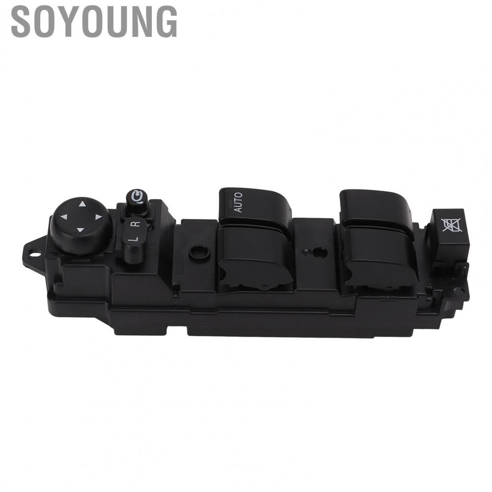 Soyoung D652‑66‑350A Durable Power Window Switch Lifter Button ABS Antiwear for RHD Replacement Mazda 6 2008-2012