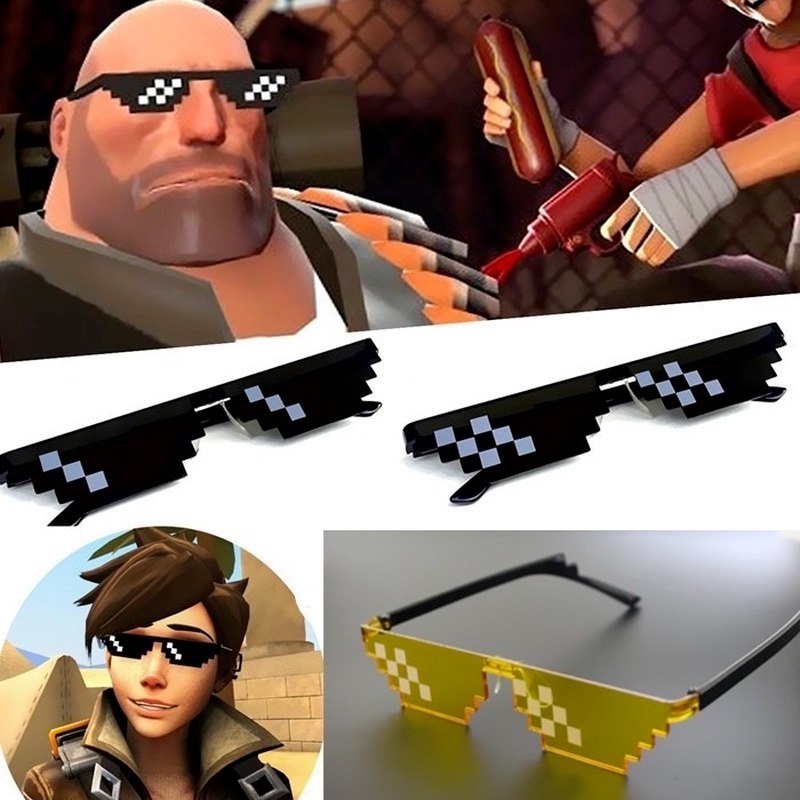 (KIQI-FASHION) COD Bán Sỉ &amp; Pixelated Kính Mosaic Cho Bữa Tiệc Mob Life Dành Cho Nam Và Nữ