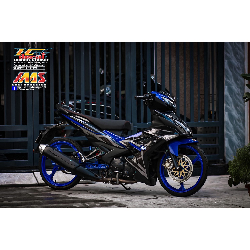 Tem rời Exciter 150 xe đen - Mẫu Y15ZR