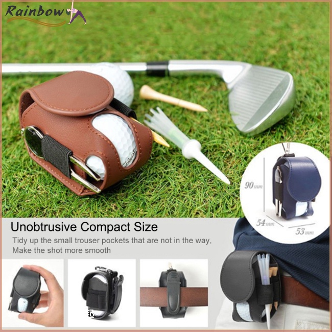 Túi Đựng Bóng Golf Đeo Thắt Lưng Bằng Da Pu Tiện Lợi