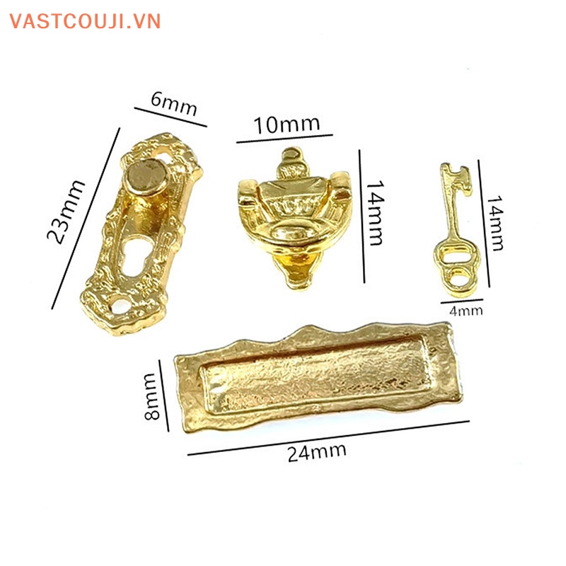 Phụ Kiện Ổ Khóa Cửa Mini Bằng Kim Loại Trang Trí Nhà Búp Bê VN